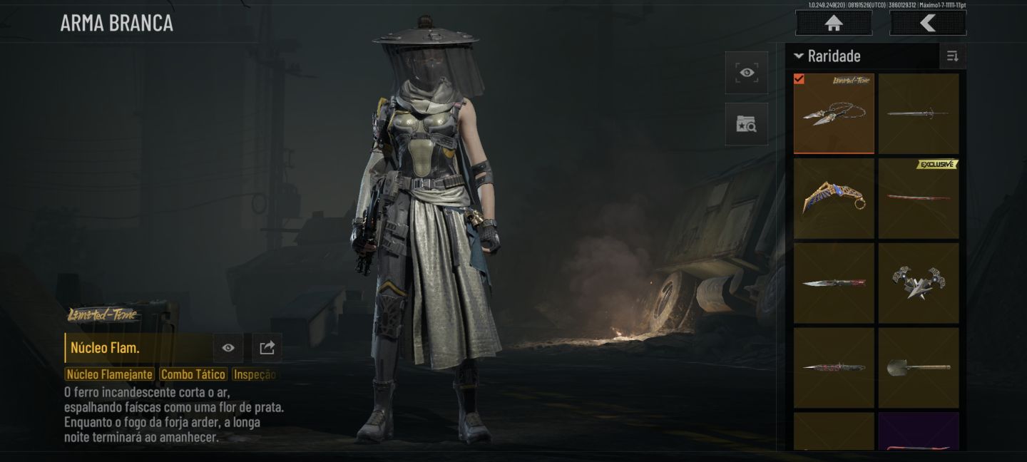 Conta Full skins 9 facas e 8 personagens lendários