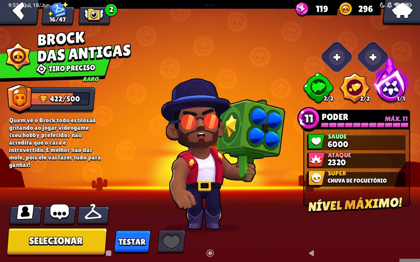 CONTA BRAWLSTARS 34K |+150 SKINS, (INCLUI 6LENDÁRIAS, GODZILA BROCK DAS ANTIGAS)
