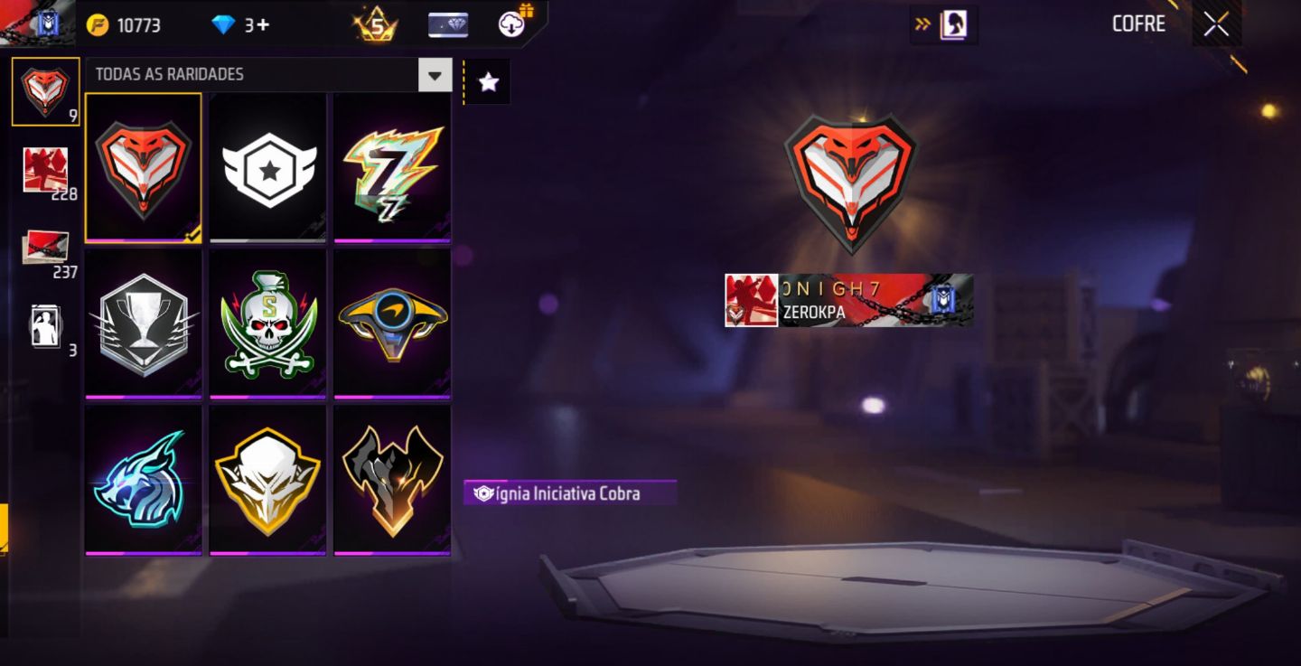 CONTA DE FREE FIRE LEVEL 62/ 7 ANOS