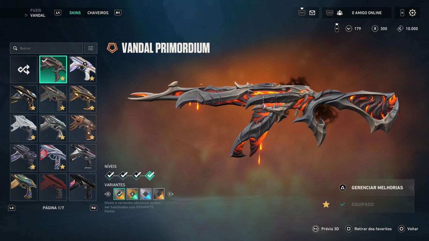 Conta Valorant Nível 403 | Ascendente | Champions 24/25 + Facas Raras | R$700
