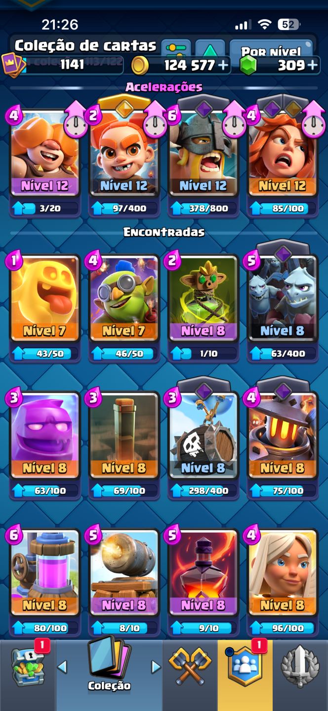 Conta Clash Royale 5600 Troféus + Cartas Upadas Arena 16
