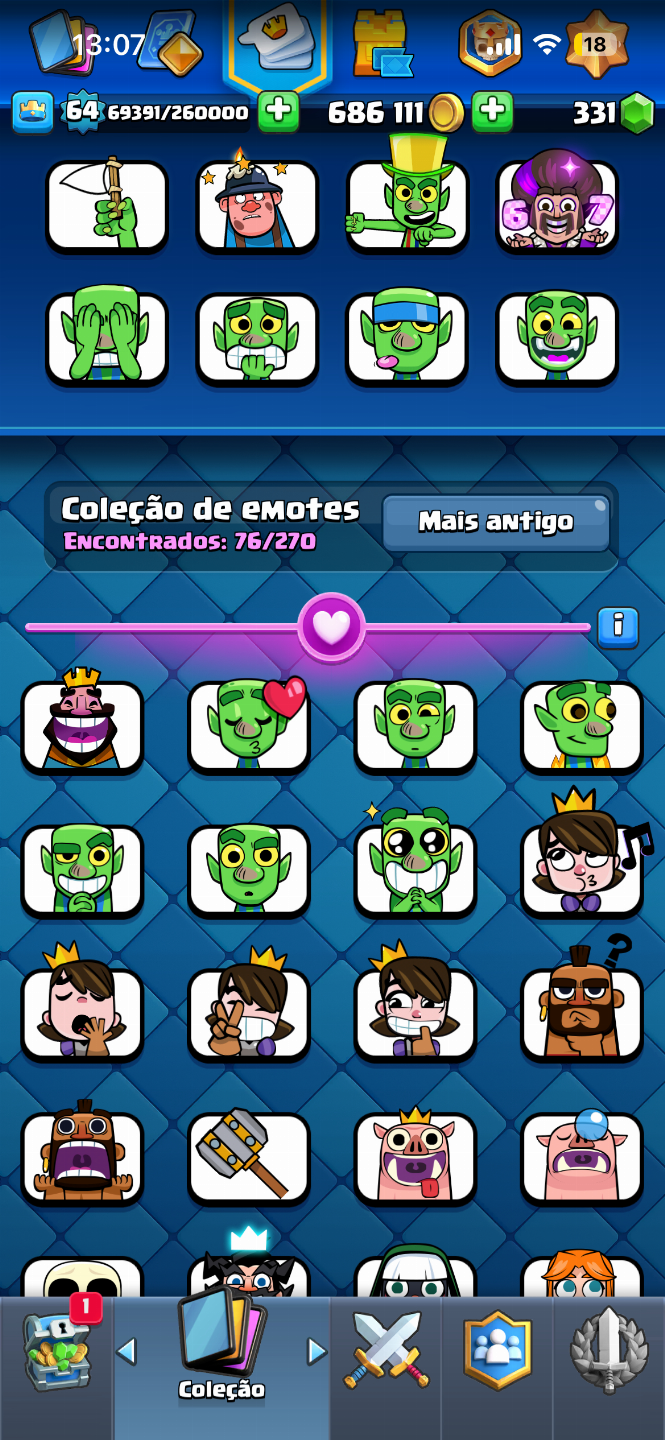CONTA CLASH ROYALE 8 ANOS, CARTAS LEVEL 16 E 20 EVOLUÇÕES (VALOR NEGOCIAVEL)