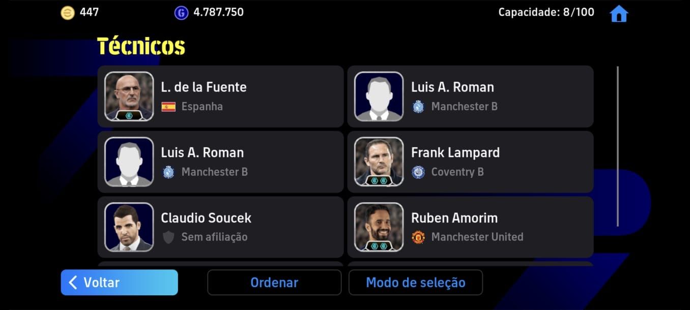 Conta de efootball 3234 de força Kaka 107, cr7 105, David vila 105 etc