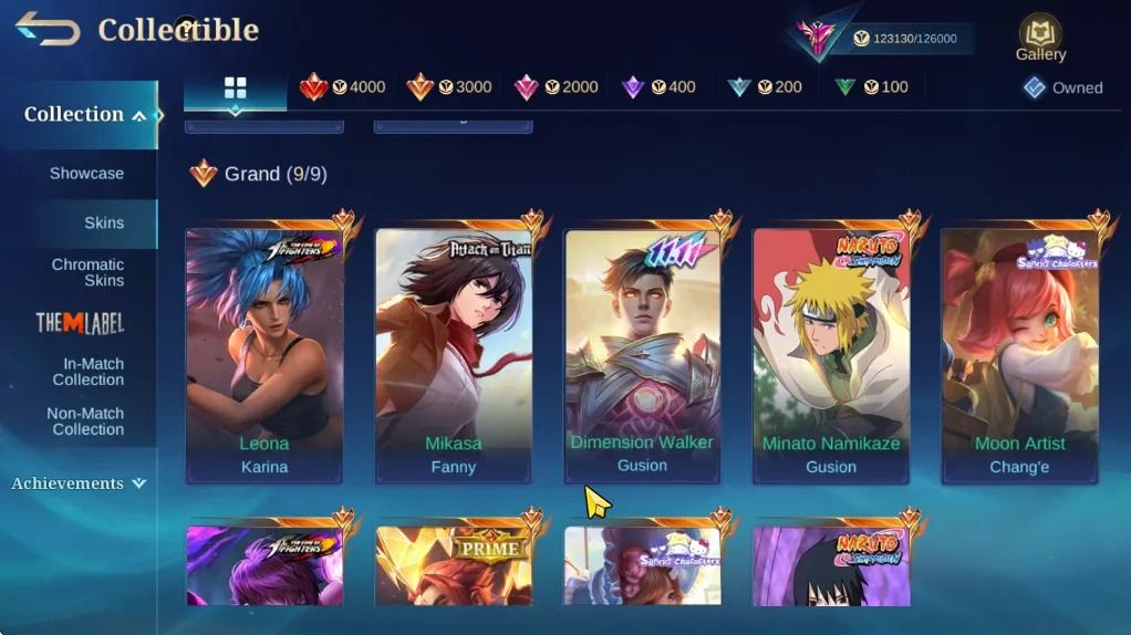 Legend Granger e Gusion - KOF Dyrrot - 6 LuckyBox