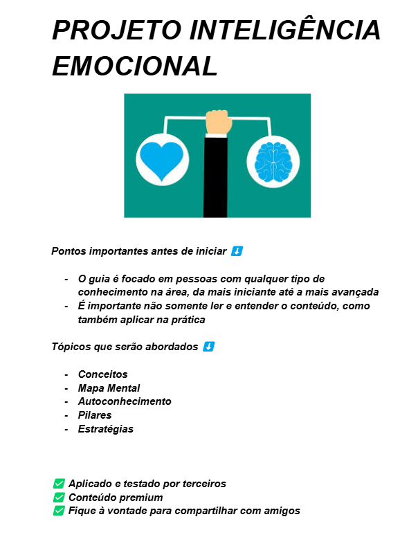 GUIA INTELIGÊNCIA EMOCIONAL - APRENDA TUDO SOBRE IE + BRINDE