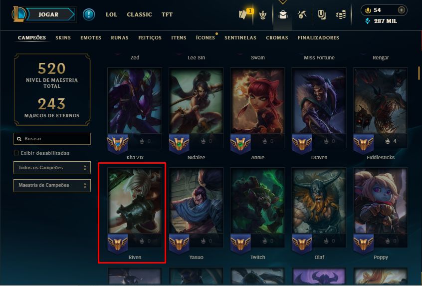 Mono Vex 1 Milhao de maestria+208 Skins+ Cromas+ 3 Skins da vex+2 miticas boas