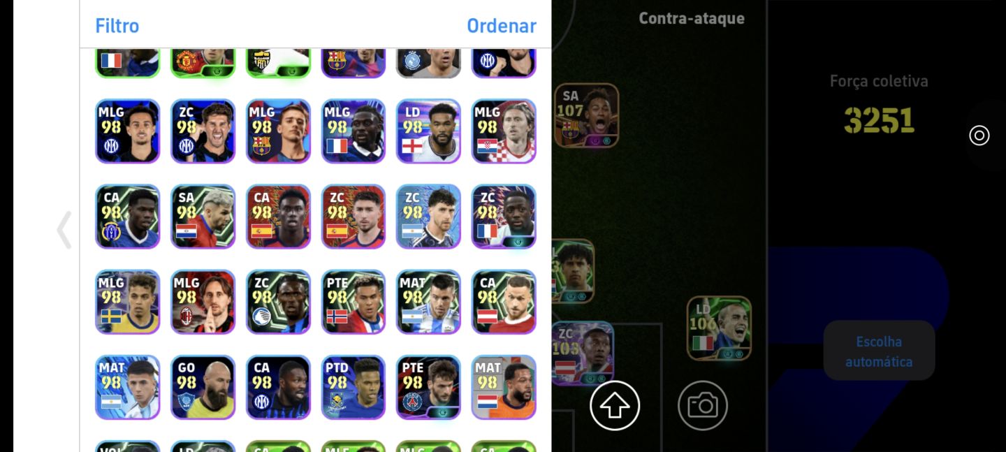 Conta: serv Brasil 3251 força coletiva, Neymar 107 Barça e mbape blitz