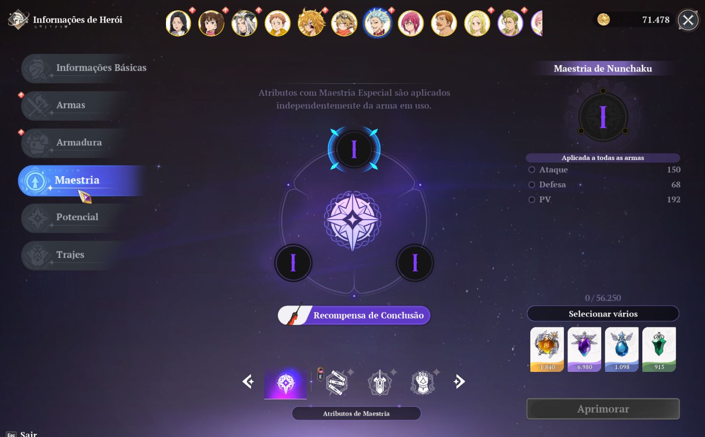 Conta top 7ds origin com merlin P8 e todos 5s