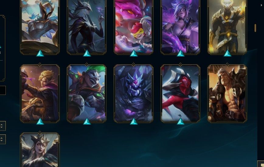 Conta lol com mais de 200 skins, quase todos personagens e +30k de essências
