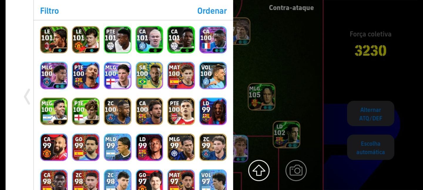 CONTA RARA EFOOTBALL - ZOLA 107 BLITZ / MESSI PRIME 105 / BUFFON PRIME 108