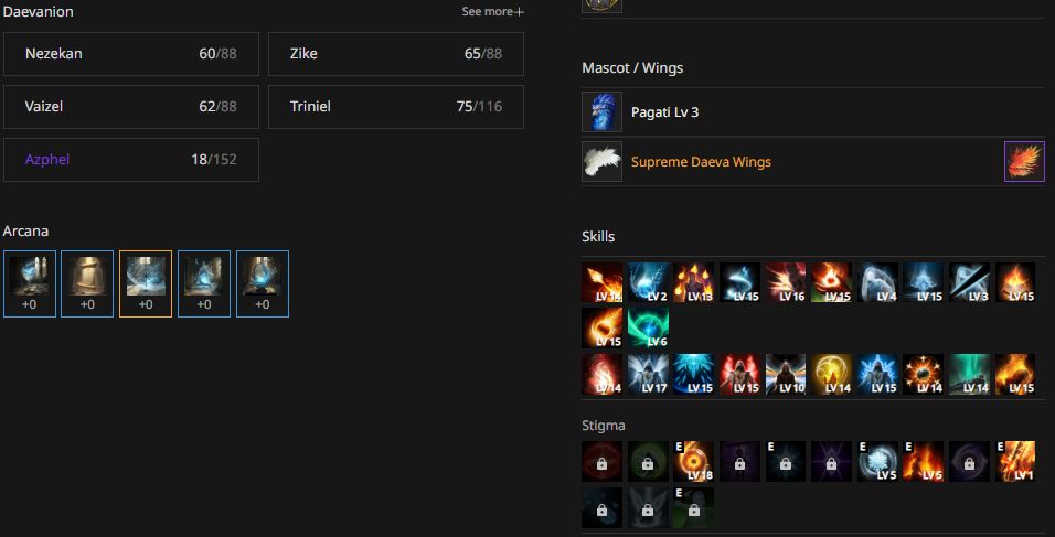 Ariel Elyos Sorcerer Lv.45 | VIP + 2 Passes | 2,321 GS | 96.5K CP