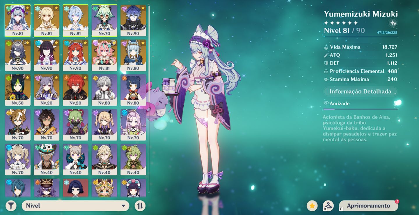Conta AR 56 GENSHIN COLUMBINA DPS