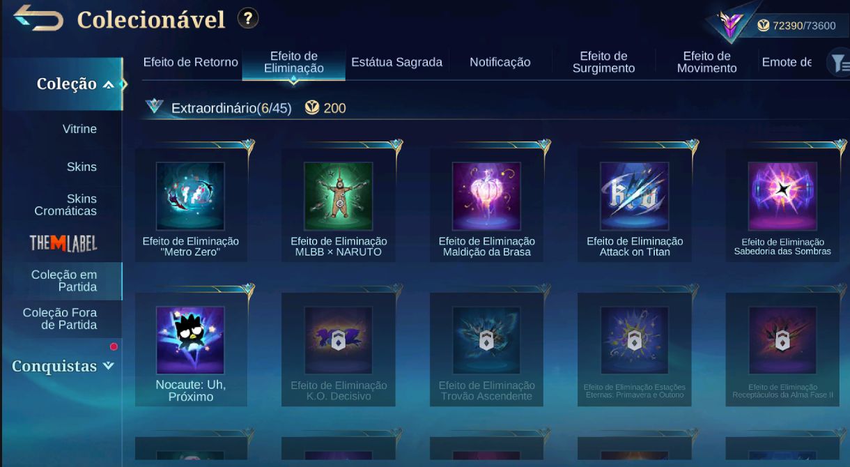 Conta mobile legends (mlbb) Skins sario e selena zenith