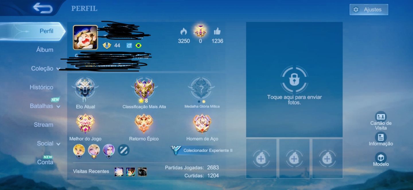 Conta móbile Legends,boa p n começar do zero e tbm n ter nd