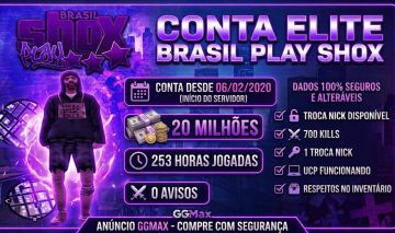 CONTA DE SAMP BRASIL PLAY SHOX 1 ANTIGA
