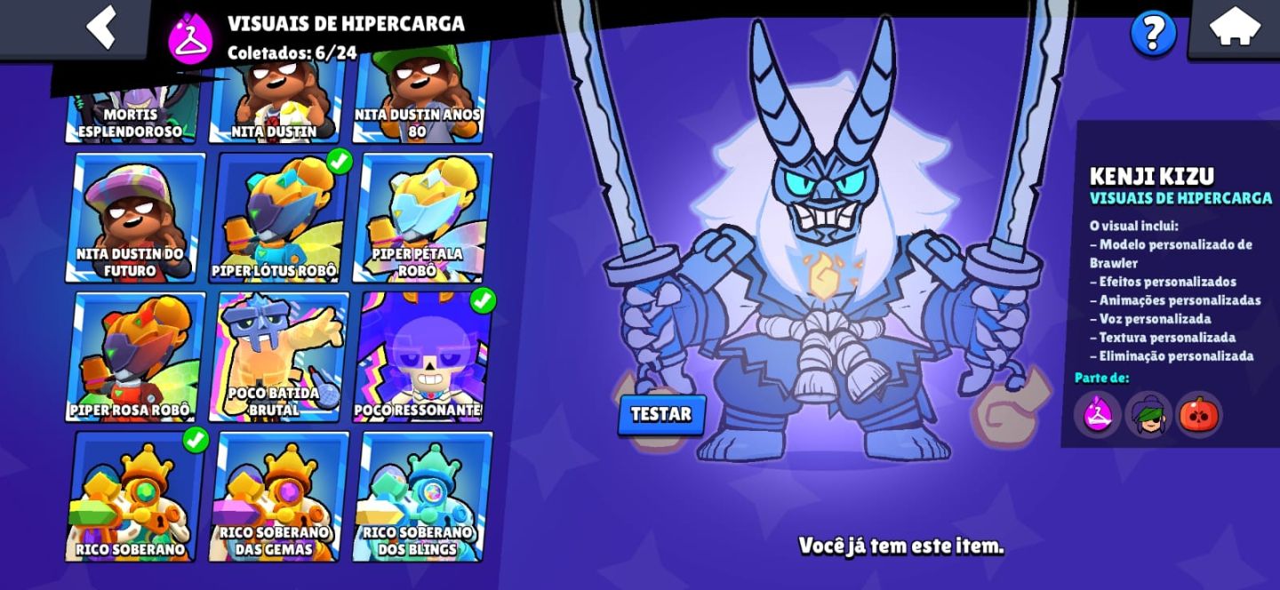 Brawl 89k de troféus com muitas skins raras e upadas!!