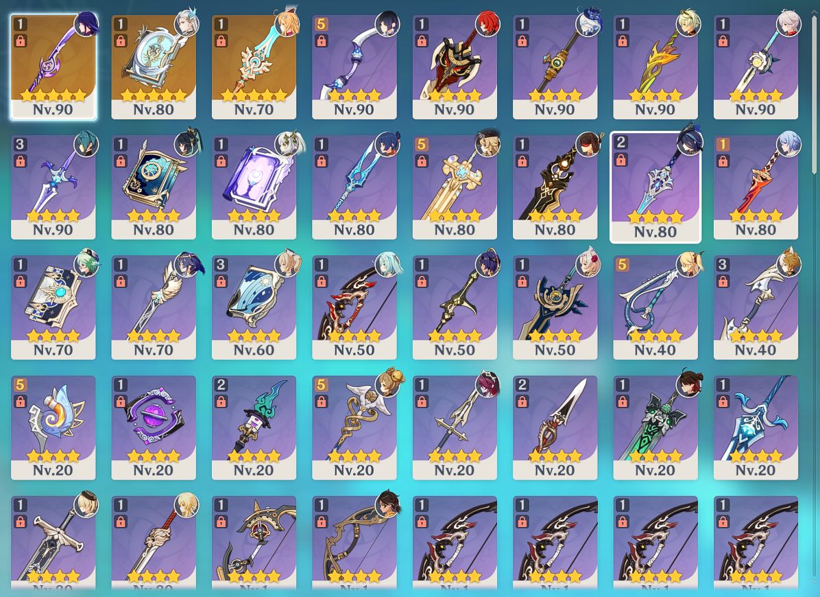 AR57 NEUVI / FURINA / ESCOFFIER / RAIDEN R1 / NAHIDA / ARLEC / XIANYUN / AYATO