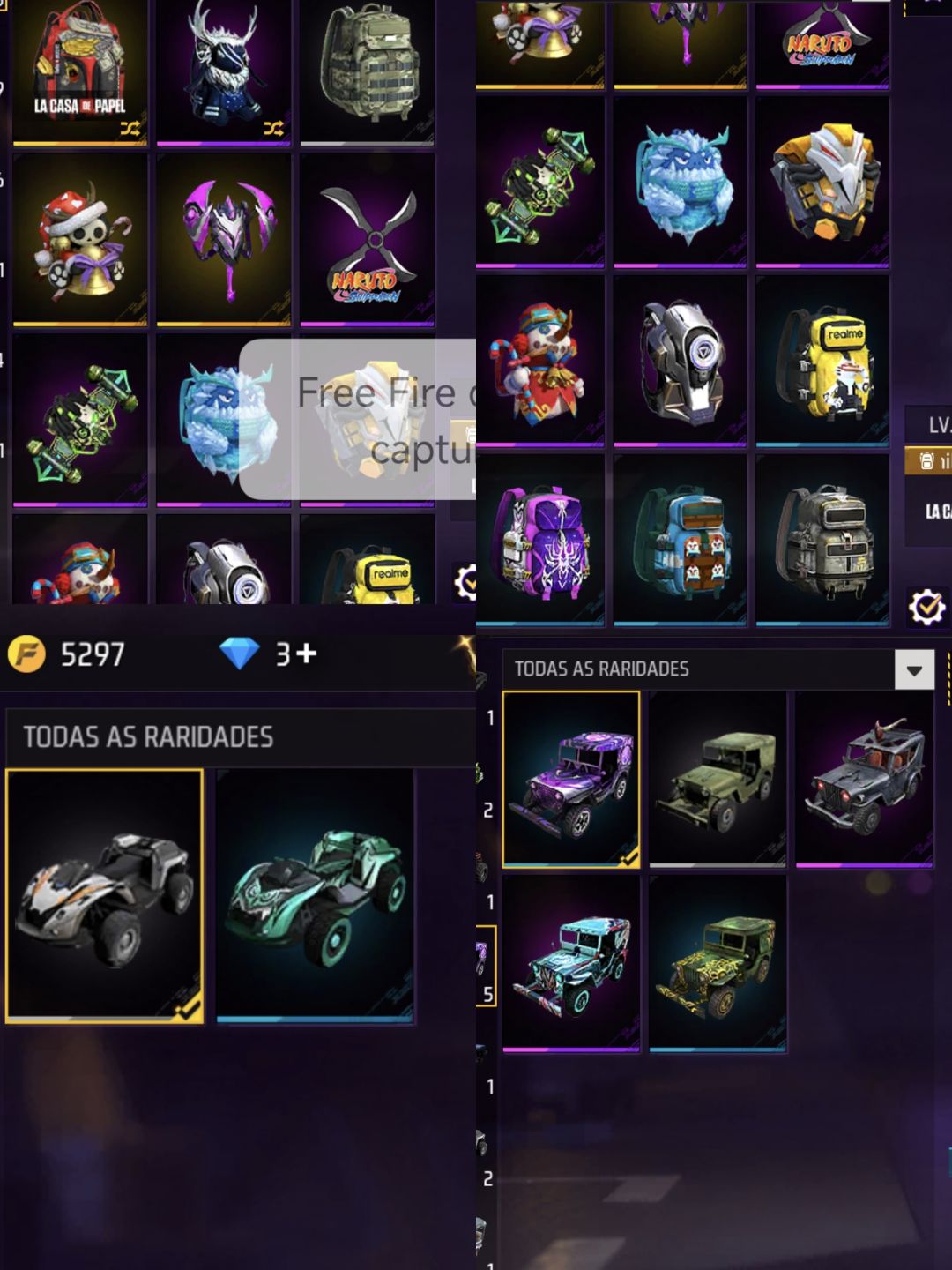 Conta de 8 anos, passes antigos, skins raras