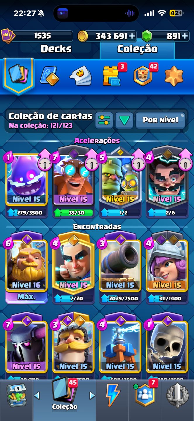 Conta de clash Royale muito roubada!!