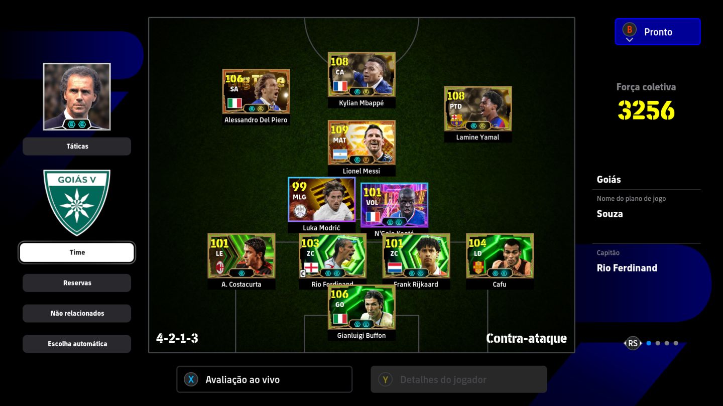 Conta Efootball Xbox/PC - Del Piero, Mbappé, Yamal, Romario, Messi, Kane e etc
