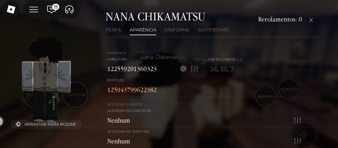 Contas Gakuran com estilos e alturas diversos.