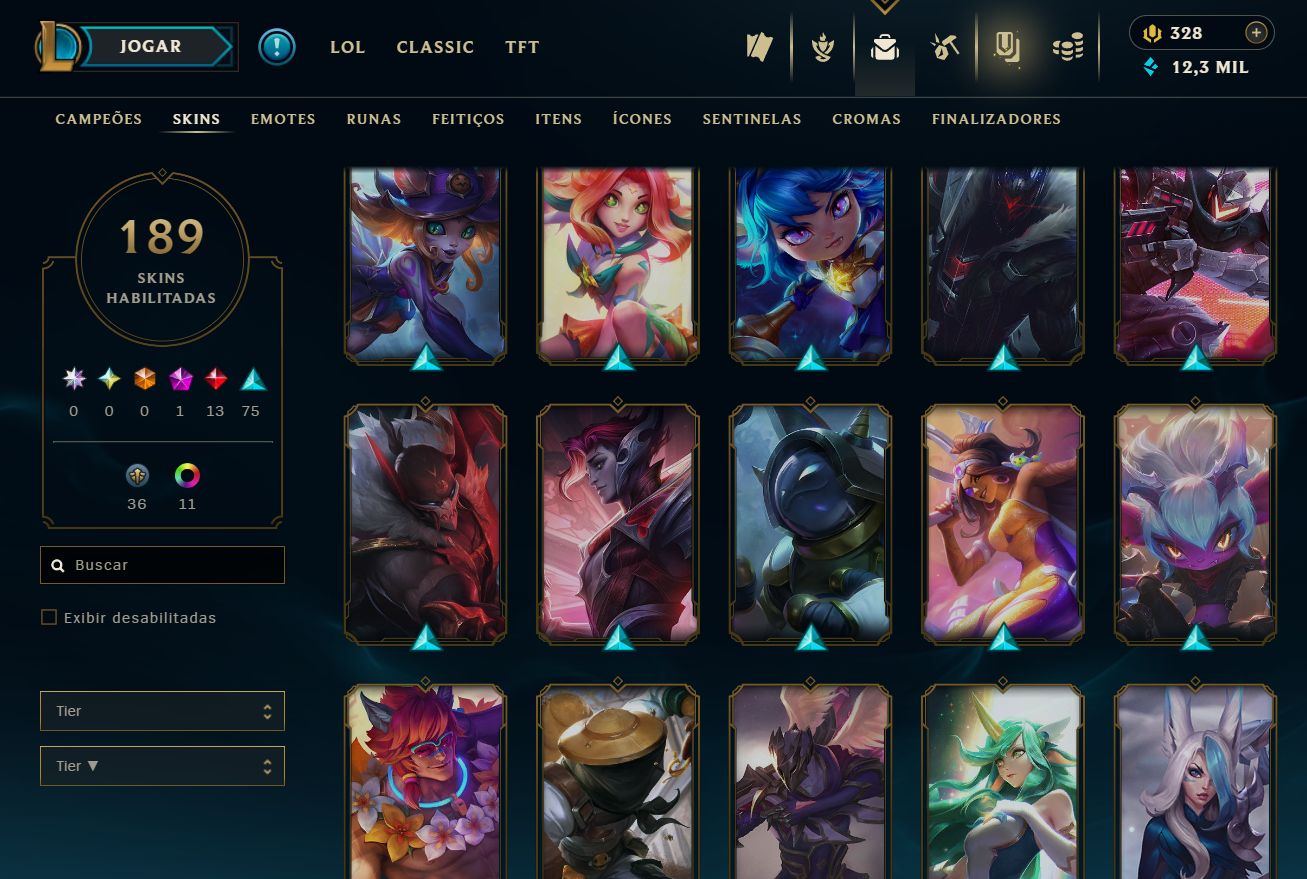 [ACESSO IMEDIATO] Ranked Open 189 Skins 150 Campeões
