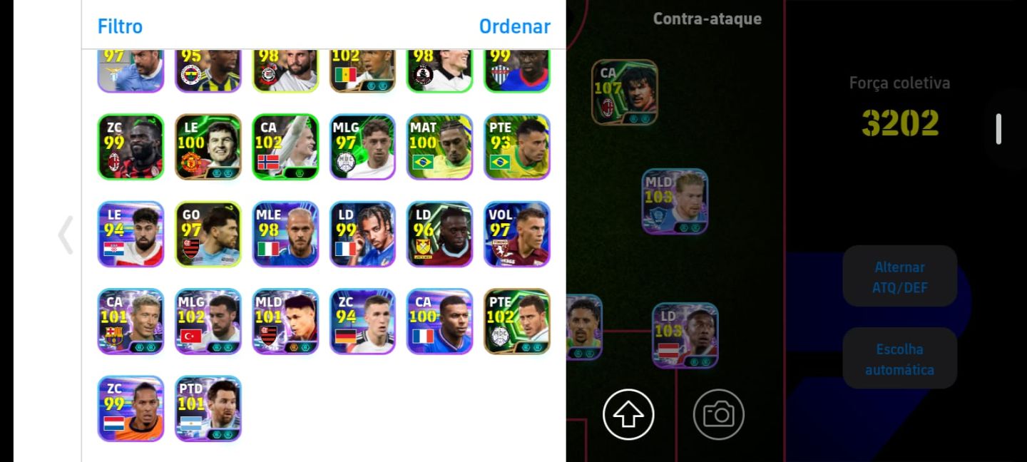 CONTA EFOOTBALL ELENCO FORTE + 4,5 MILHÕES DE GP