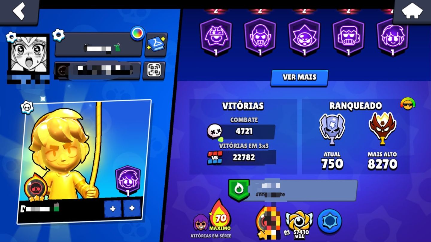 CONTA 108K TROFÉUS | EX-COMPETITIVO | 104 BRAWLERS FULL | TROCA E-MAIL