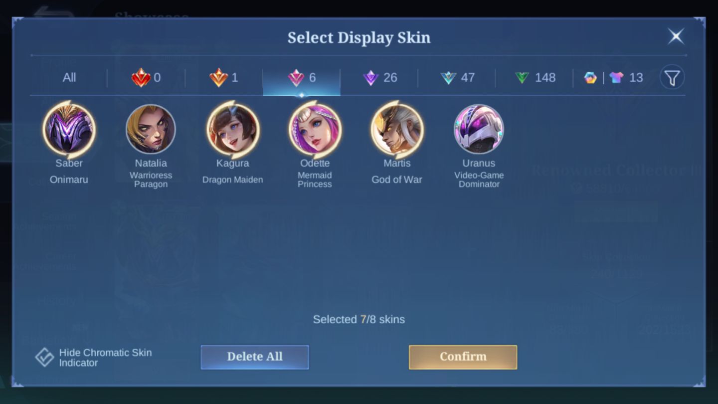 Conta Mobile Legends / CHAMPION Brody / 5 LUCKYBOX / STUN Chou