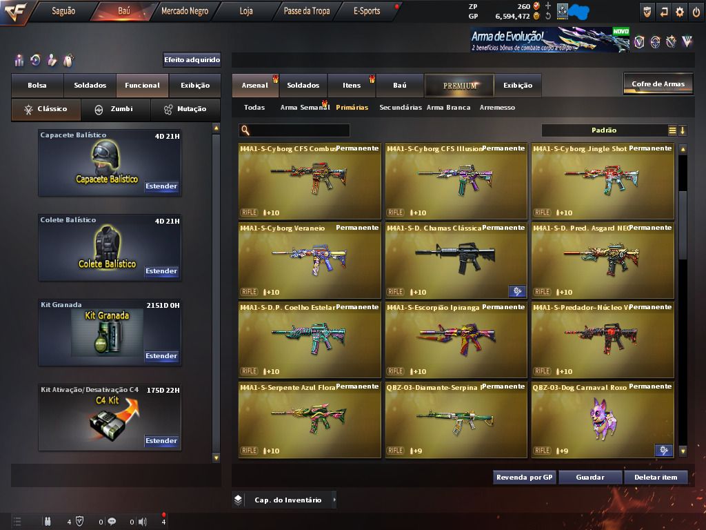 Conta Top Crossfire br, 17 vips rank on
