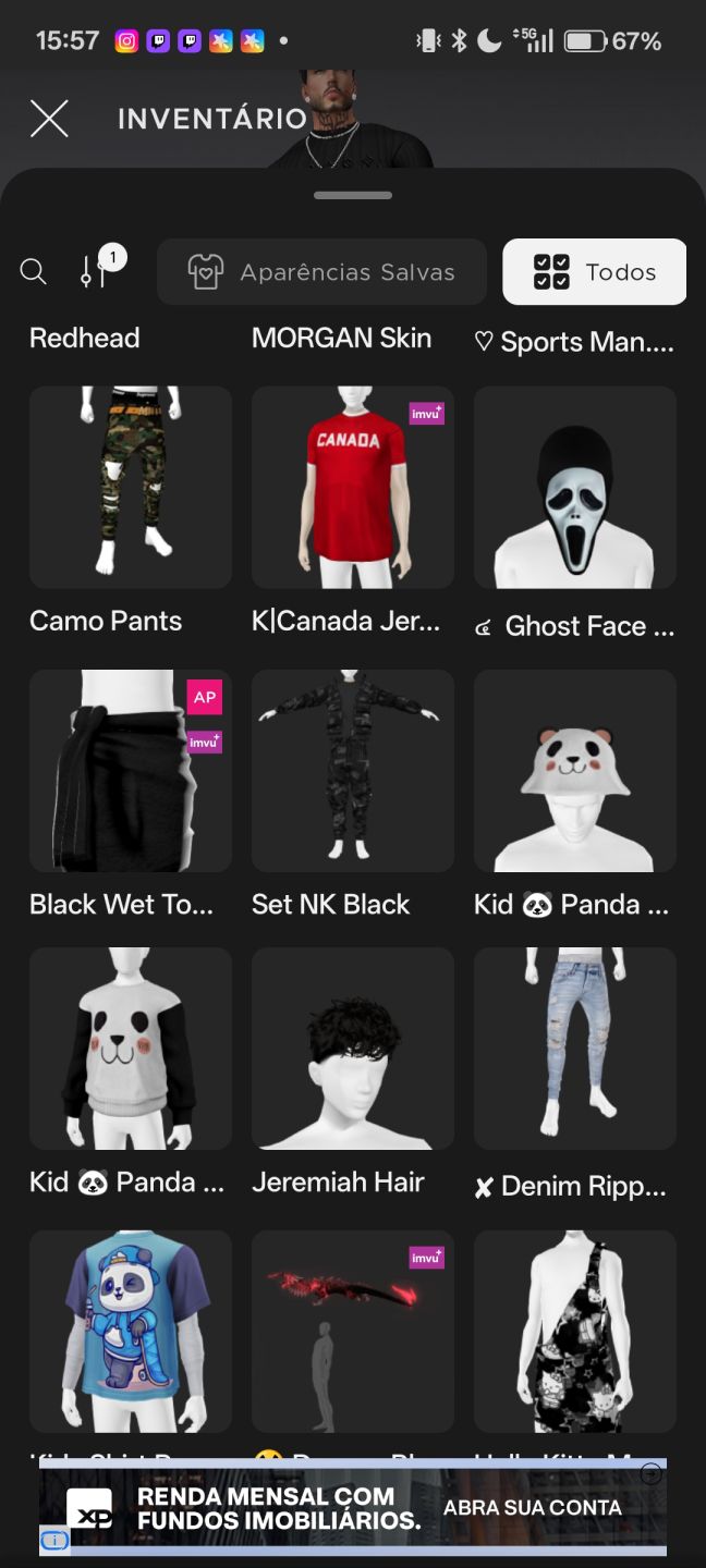 CONTA IMVU AP E AGE, COM KID E ADULTO