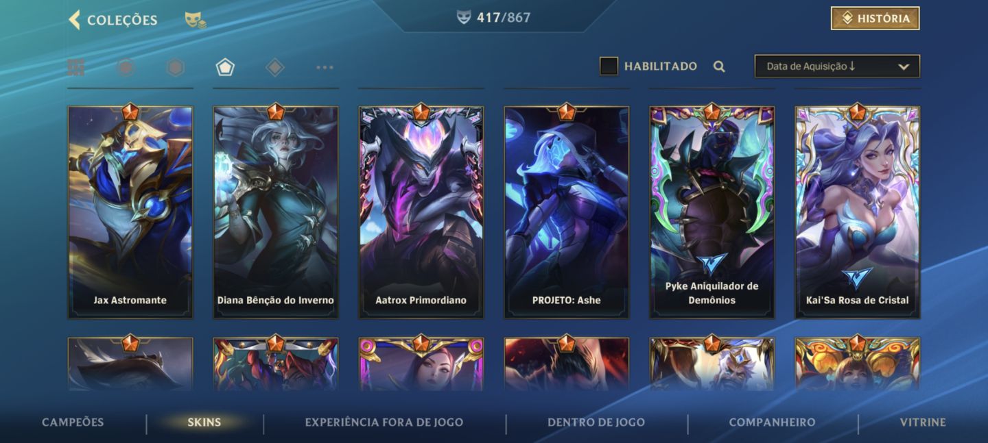 CONTA WILD RIFT | 5x DESAFIANTE 3x MONARCA +79K DE COLECIONADOR ( Main Vayne)
