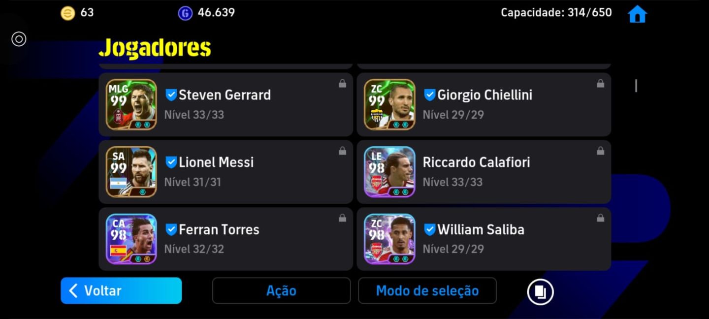CONTA eFootball TOP | ELENCO DE RESPEITO