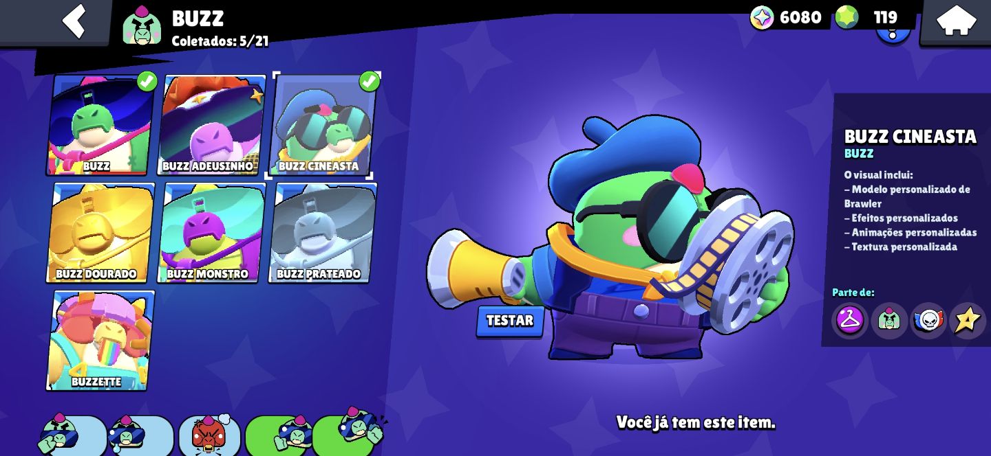 Conta de brawl stars com 28k de troféus e muitas skins raras.