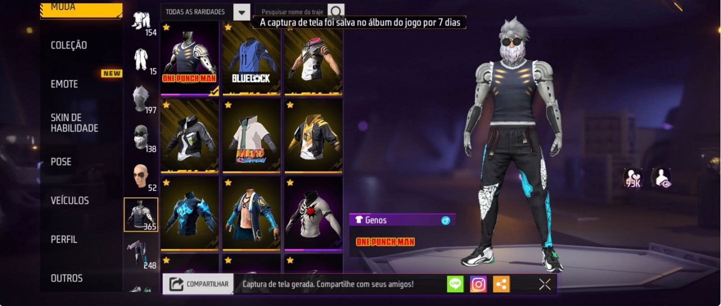 CONTA DE FF PRIME 6 FULL GEMADA MUITO RARA