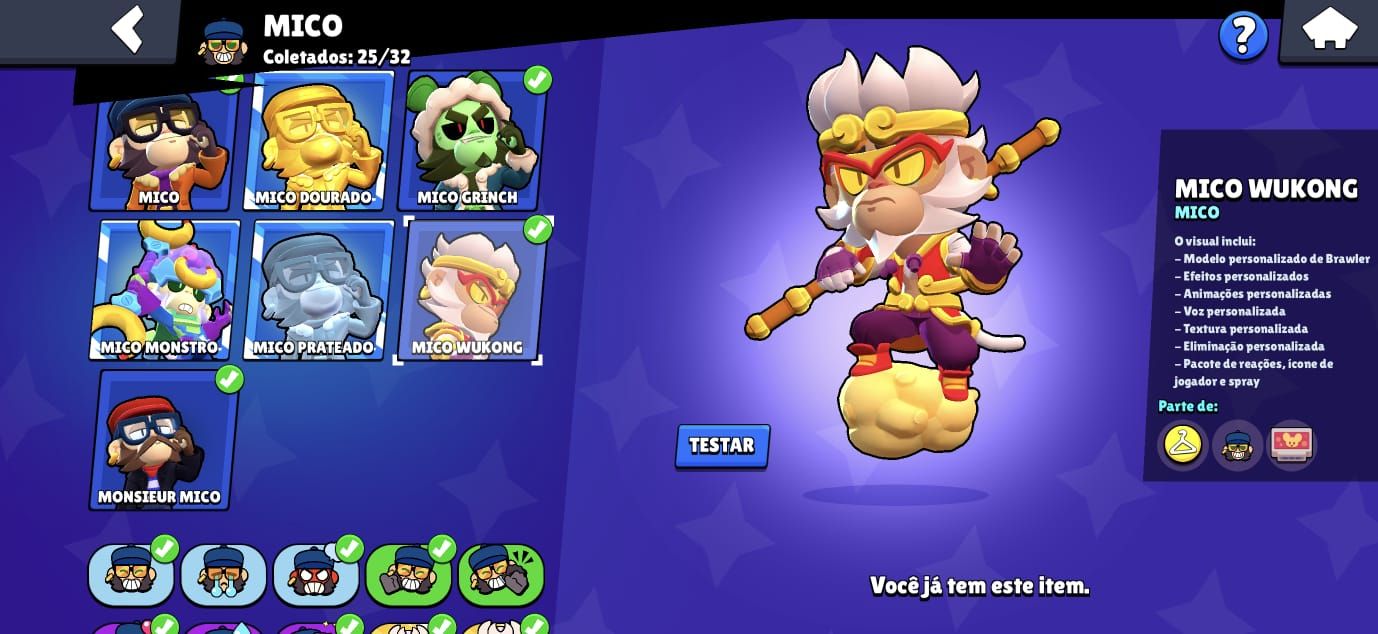(PRA SAIR LOGO) CONTA RARA BRAWL STARS FULL (106/107) + 60K Troféus + Skins Ants