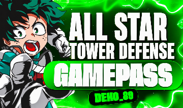 (MENOR PREÇO) ALL STAR TOWER DEFENSE (ROBLOX/GAMEPASSES)