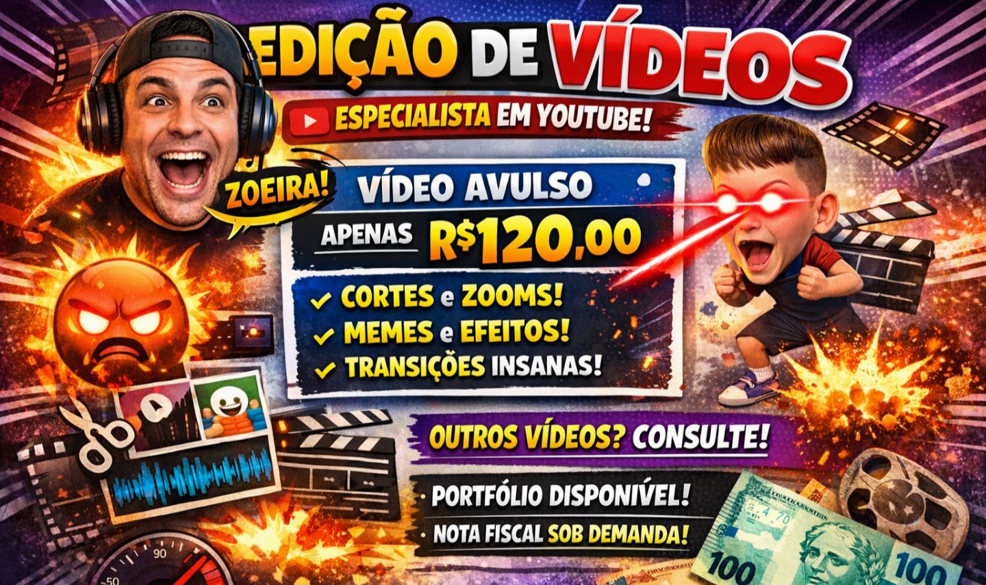 EdiçãO de vídeos para YouTube!