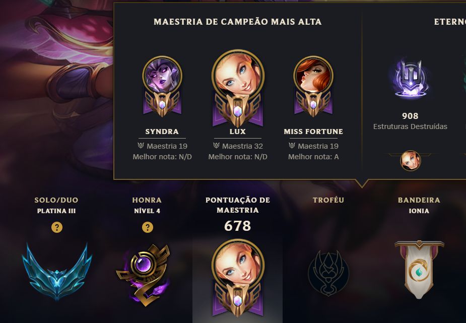 CONTA DO LOL - 382 SKINS (5 ULTIMATES, 17 MÍTICAS E 50 LENDÁRIAS), PLATINA,
