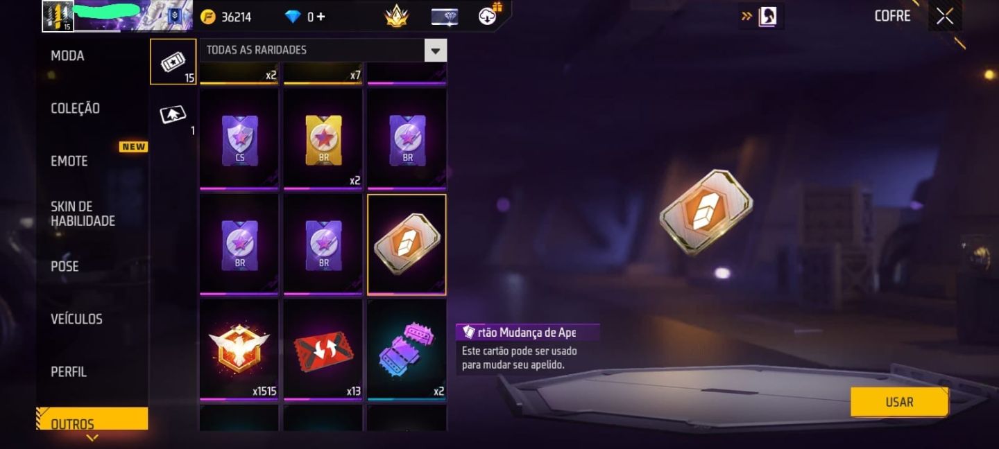 CONTA FF COMPLETA NV 15 - CONJUNTO SOMBRA DA NOITE + JIPE FUGA MACABRA + CARTÃO