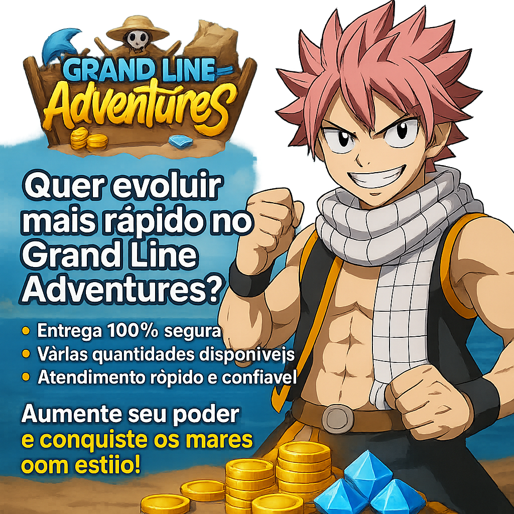 10% OFF/Novo Estoque - Gemas e Gold Grand Line Adventures!