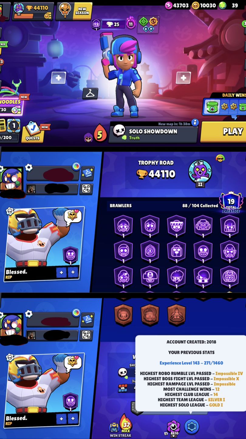 Conta de Brawl Stars, Clash Royale, Clash of Clans, 2018 | PROMOÇÃO | Conta Rara