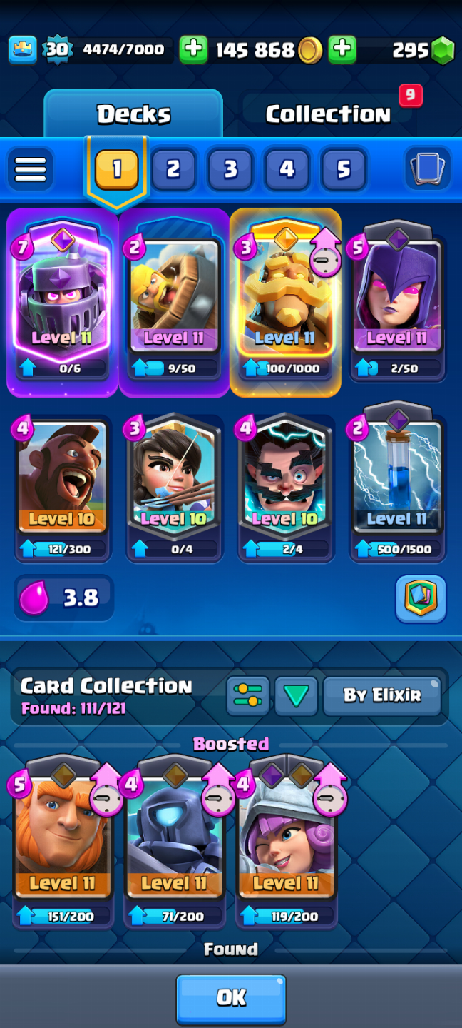 CONTA CLASH ROYALE ARENA 17 COM PORCOS EVO