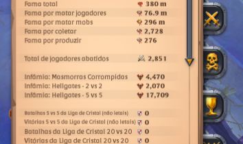Conta Albion 380m fama total e várias skins