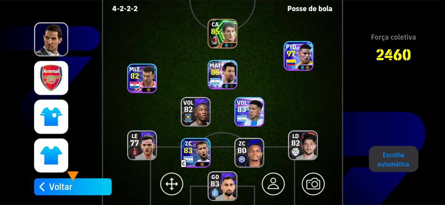 Conta Iniciante James e Unai simon 106
