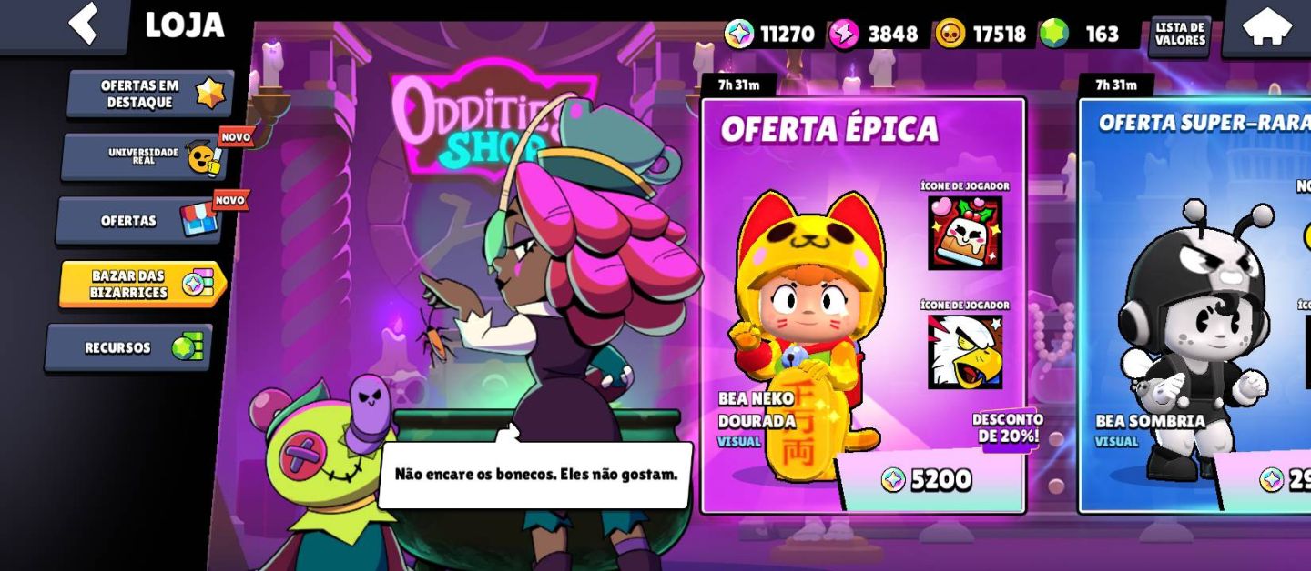 Conta Brawl Stars 163 gemas+ 11 mil blings