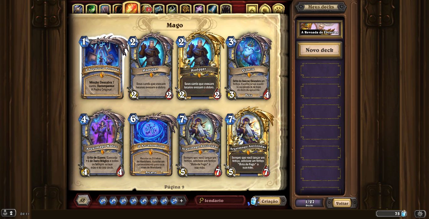 Conta Barata para sair rapido de Hearthstone