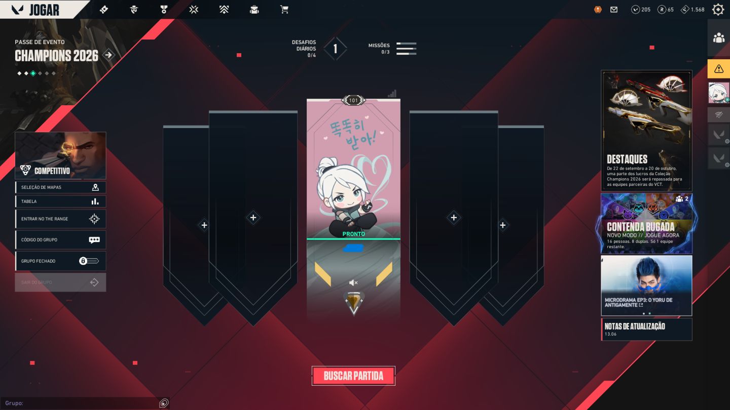 CONTA VALORANT LV100+ SKIN CHAMPIONS 2025 E OUTRAS MAIS!