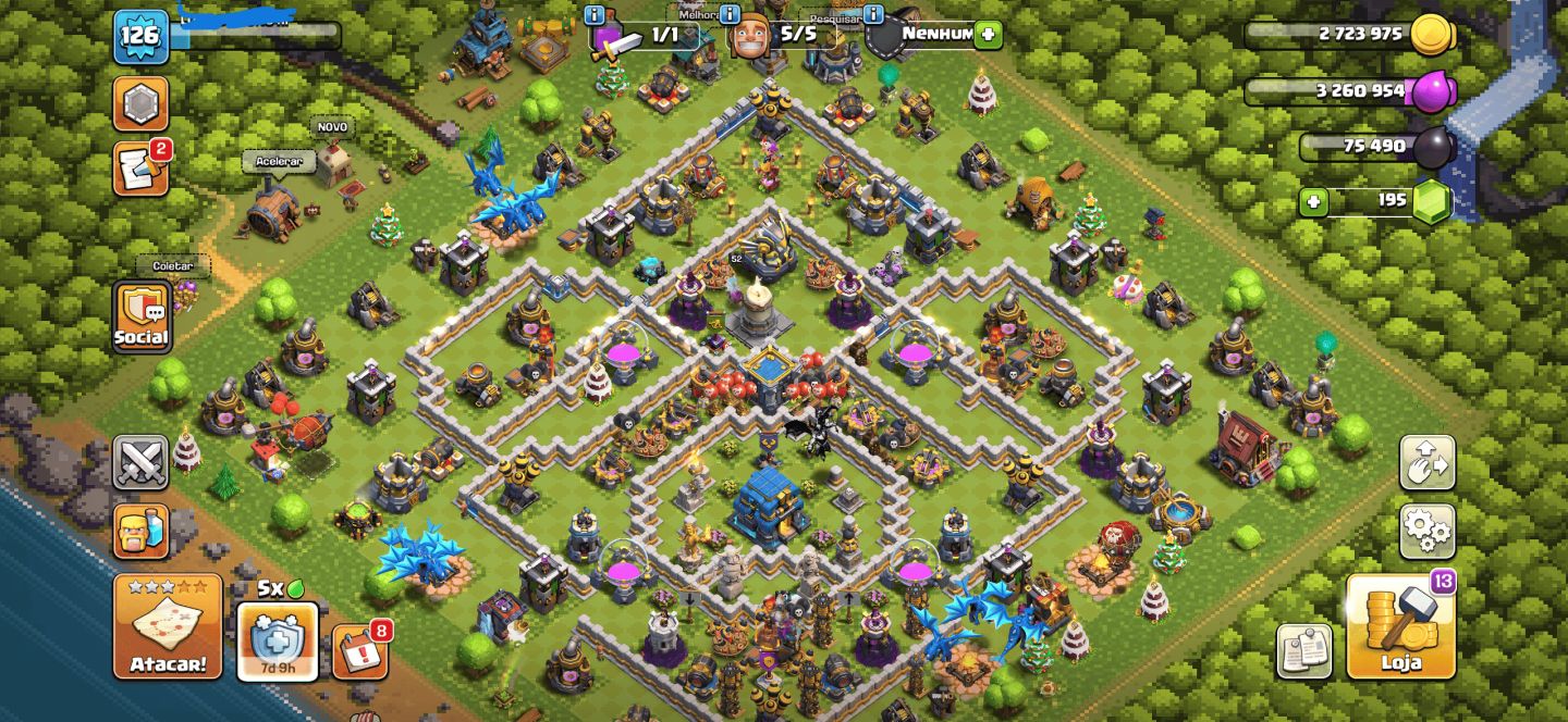 CONTAS CLASH ROYALE/CLASH OF CLANS VILAS UPADAS, VILAS ECOLOGICAS