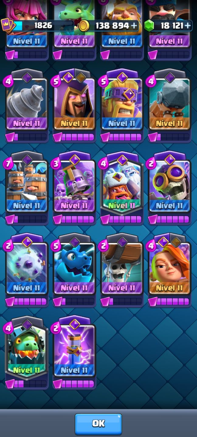 Promoção conta de clash royale [21 evos]